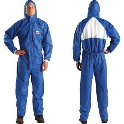 3M Products 49803 4530 Series Disposable Protective Coverall, 2X-Large, SMMS Polypropylene, Blue, El