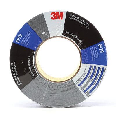 3M Products 53918 8979 Series Performance Plus Duct Tape, 54.8 m x 48 mm, 12.1 mil THK, Black — view 4