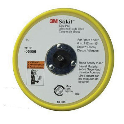 3M Products 5656 10 deg Taper Low Profile Disc Pad, 6 in Dia, 5/16 in - 24 TPI Arbor, PSA Attachment — view 2