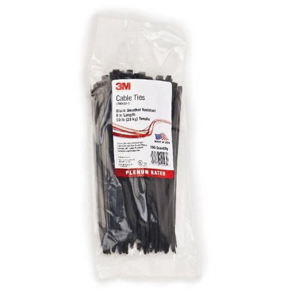 3M Products 59293 Standard Cable Tie, 7.6 in, Nylon 6/6, Black, 50 lb — view 3