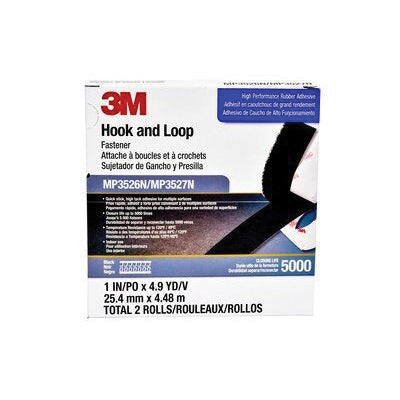 6481 Black Hook and Loop Fastener Roll Nylon/Polypropylene Liner