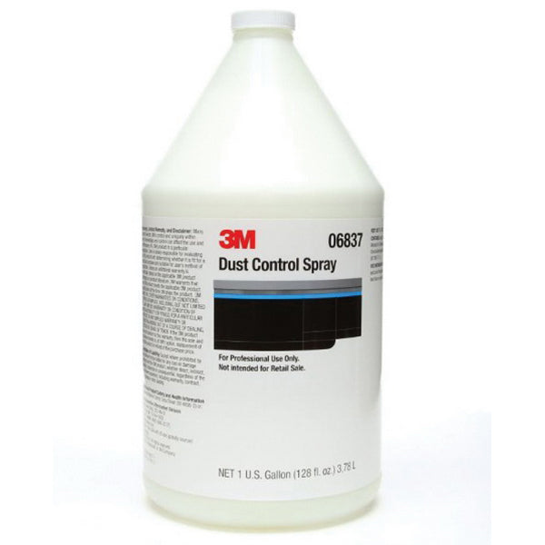 3M Products 6837 Dust Control Spray, 1 gal Bottle, White, Liquid