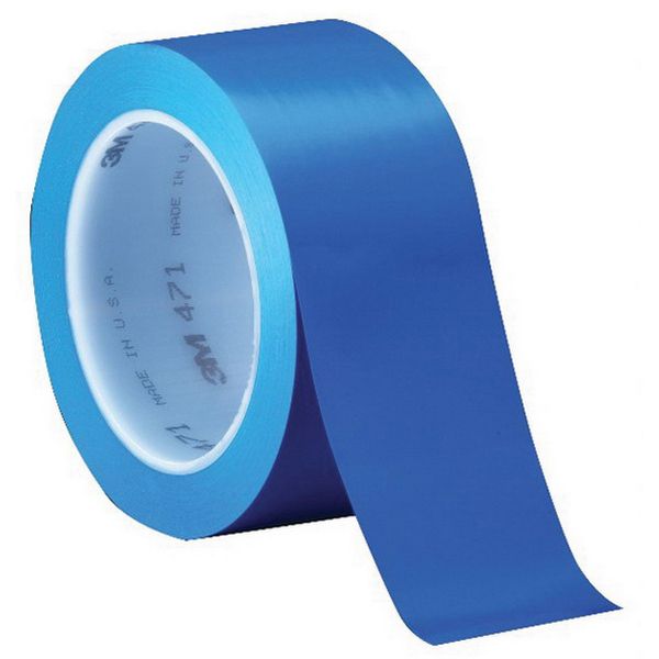 3M 68845 471 Series Fine Line Masking Tape, 36 yd x 1/4 in, 5.2 mil THK, Blue
