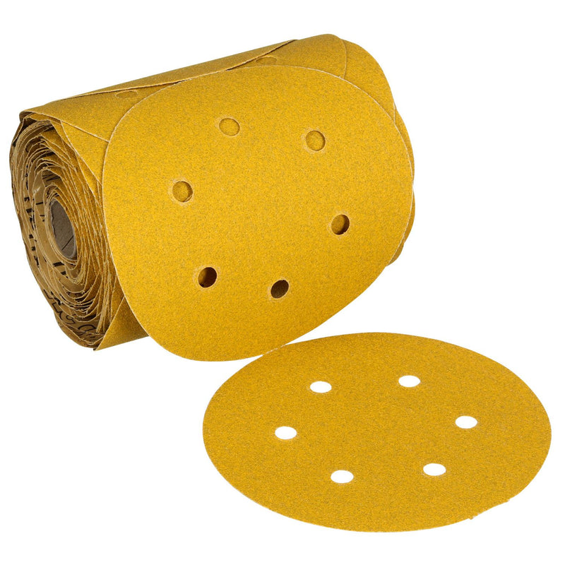 Stikit Gold Abrasive Disc Roll 61645 – 80D grit, 6 in (150 mm), Dust-Free, 100 pcs