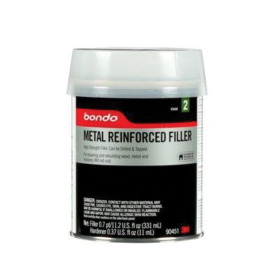 3M Products Bondo 90451 Metal Reinforced Filler, 0.7 pt Can, Green, Paste — Black
