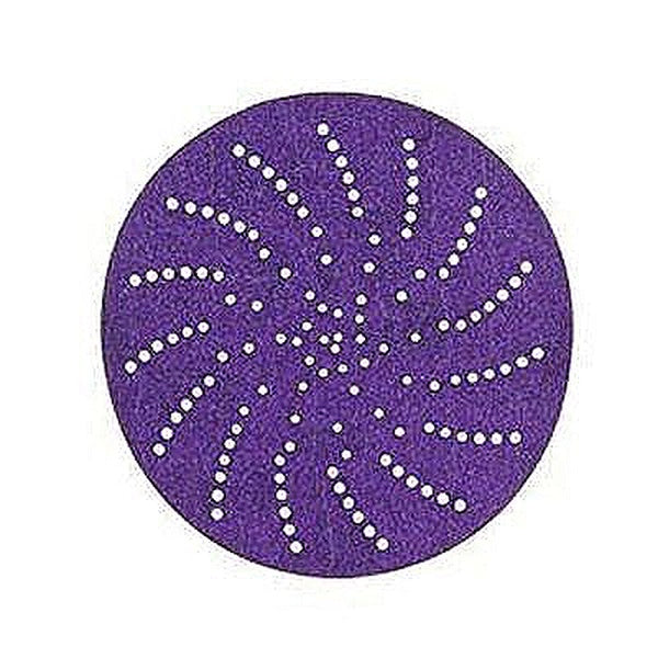 Cubitron™ II 31366 737U Series Multi-Hole Clean Sanding Abrasive Disc, 5 in Dia, 80+ Grit, Hook and Loop, Purple