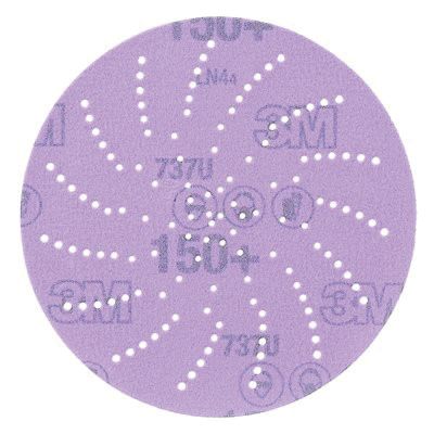 3M Cubitron II 31368 737U Series Multi-Hole Clean Sanding Abrasive Disc, 5 in Dia, 150+ Grit, Hook a — view 4