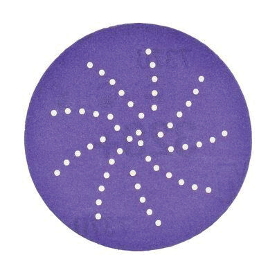 Cubitron II 31464 400+ Grit 3 in Hook and Loop Multi-Hole Clean Sanding Disc, Purple