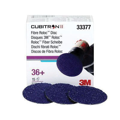 3M Products Cubitron II 33377 786C Series Fiber Disc, 2 in Dia, 36+ Grit, 25000 rpm, Purple