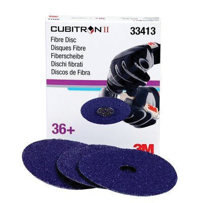 3M Products Cubitron II 33413 Abrasive Disc, 5 in Dia, 36+ Grit, 12000 rpm, Purple