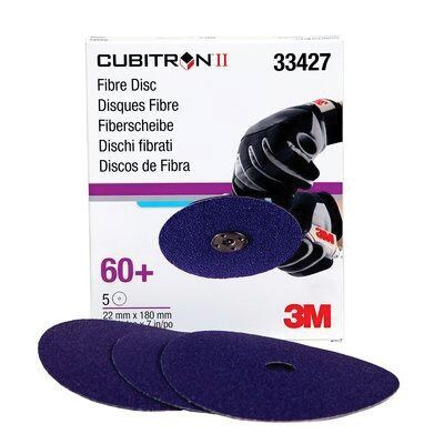 3M Cubitron II 33427 Abrasive Disc, 7 in Dia, 60+ Grit, 8600 rpm, Purple — view 2