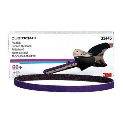 Cubitron II 33445 File Belt, 1/2 in W x 18 in L, 60 Grit, Purple