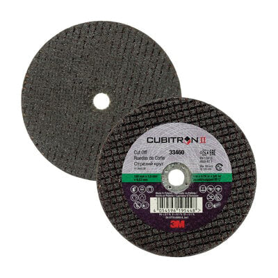 3M Products Cubitron II 33460 Type 1 Cut-Off Wheel, 4 in Dia x 1/25 in THK, 3/8 in Center Hole, Cera — view 2