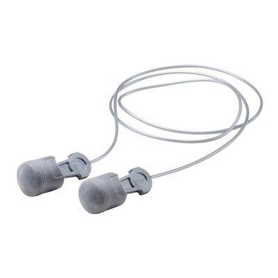 E-A-R Pistonz P1401 Corded Ear Plug, Silver Polyurethane Foam, 29 dB NRR, Push-to-Fit, CSA Class