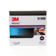 3M Products Imperial Wetordry 01999 401Q Series Abrasive Sheet, 9 in W x 11 in L, 3000 Grit, Fine Gr