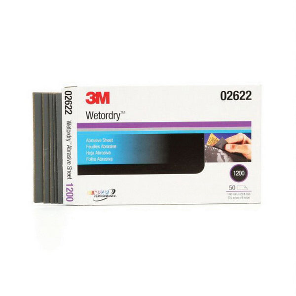 3M Products Imperial Wetordry 02622 434Q Series Abrasive Sheet, 5-1/2 in W x 9 in L, 1200 Grit, Fine — view 2