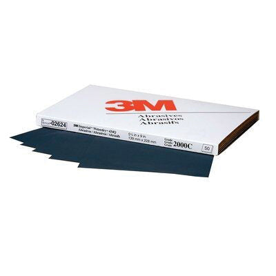 Imperial Wetordry 2624 2000 Grit 5½ in x 9 in Abrasive Sheet, Black