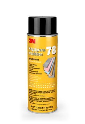 3M Products Polystyrene Foam Insulation Spray Adhesive 78, Clear, 24 fl oz (Net Wt 17.9 o