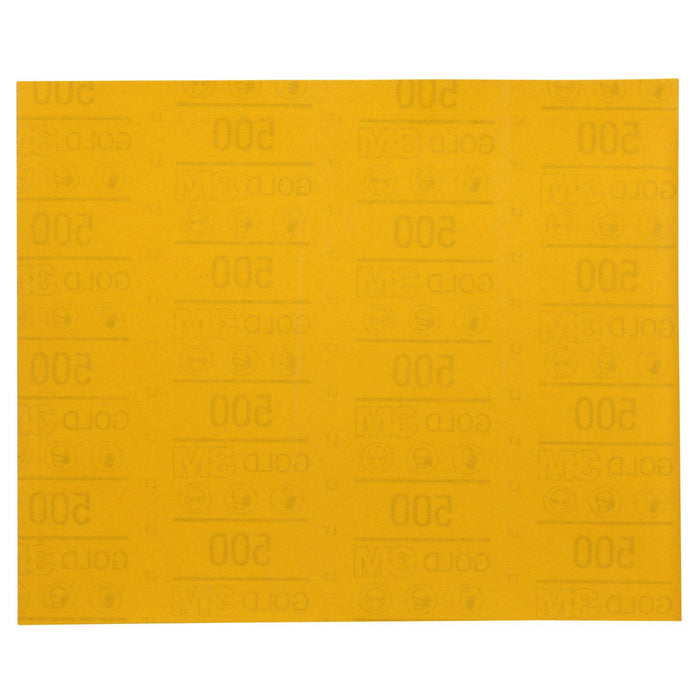 3M Products Gold Abrasive Sheet 12538, 500, 9 in x 11 in (229 mm x 280 mm), 50 pcs/Pack, — view 2