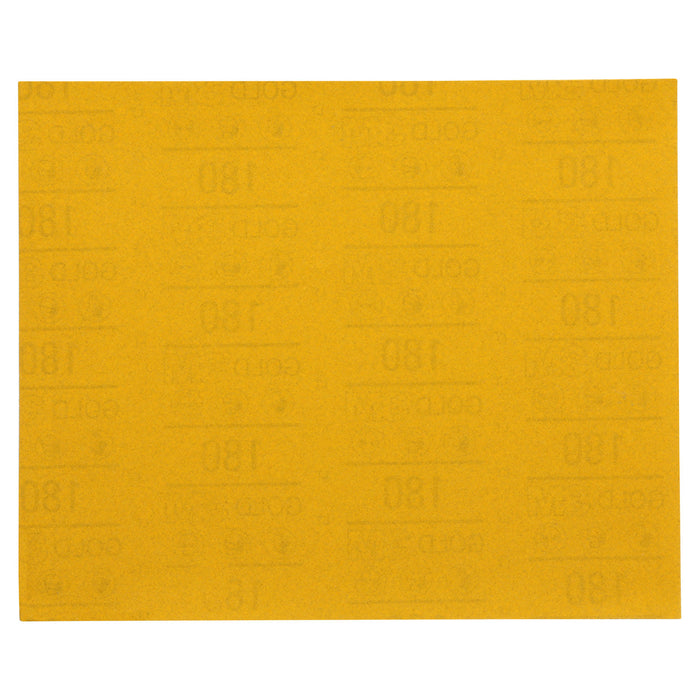 3M Gold Abrasive Sheet 12545, 180, 9 in x 11 in (229 mm x 280 mm), 50 pcs/Pack,