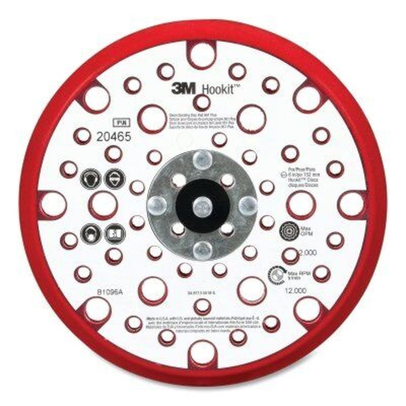30160 Hookit Low Profile Disc Back-up Pad 6 in Red Foam 10 per case