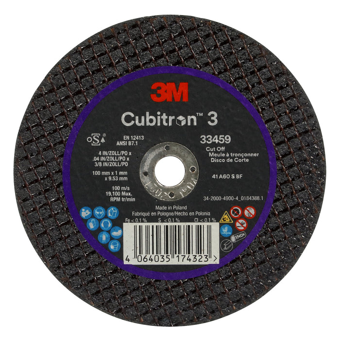 3M Cubitron 3 33459 4 in Cut-Off Wheel