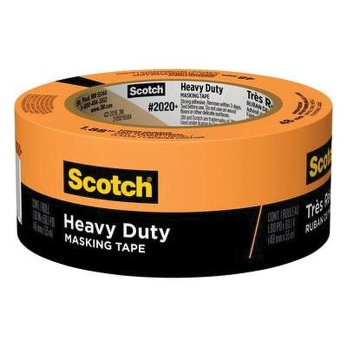 3M Products Scotch Heavy Duty Masking Tape 2020+-48TP, 1.88 in x 60.1 yd (48mm x 55m)