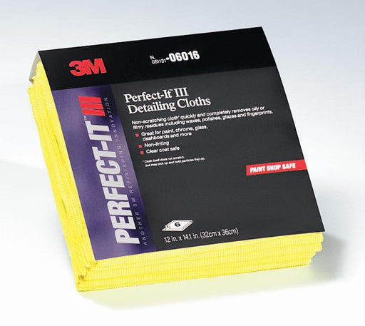 3M Products Perfect-It 6018 Jumbo Detailing Cloth, 12 x 4.1 in, Yellow