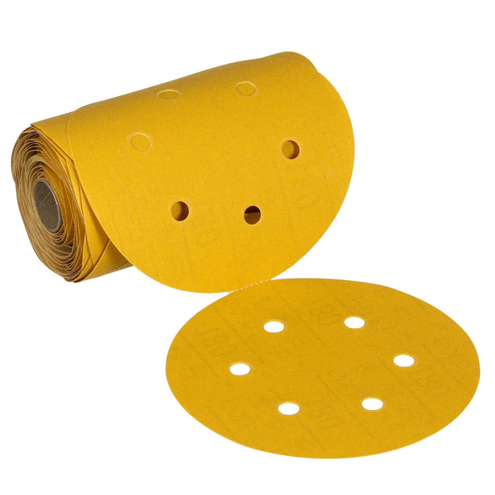 3M Products Stikit Gold Abrasive Disc Roll 61640, 320, 6 in (150 mm), Dust-Free, 100 pcs/ — view 2