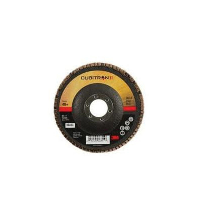 3M Products Cubitron II Flap Disc 967A, 40+, T27, 4-1/2 in x 7/8 in, 10 ea/Case, Single P