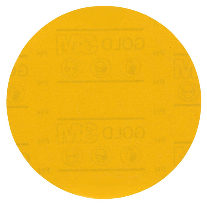 3M Products Hookit Gold Abrasive Disc 09238, 400, 5 in (125 mm), No Hole, 50 pcs/BX, 4 BX — view 2