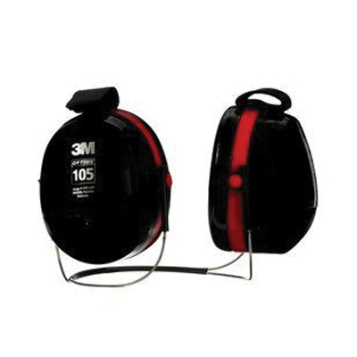 3M Optime H10B Earmuff, 29 dB Noise Reduction Rating, ABS, Black/Red — view 2