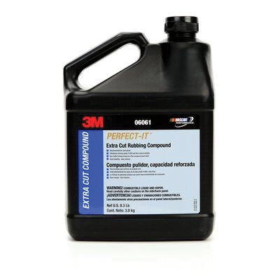 3M Products Perfect-It 06061 Extra Cut Rubbing Compound, 1 gal Bottle, White, Liquid