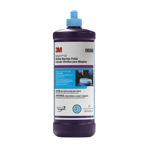 3M Products Perfect-It 06068 EX Ultrafine Machine Polish, 1 qt Bottle, Liquid, Blue, Polish