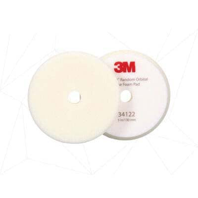 3M Perfect-It 34122 5 in Coarse Foam Random Orbital Compounding Pad - Hook-Loop, White — view 3