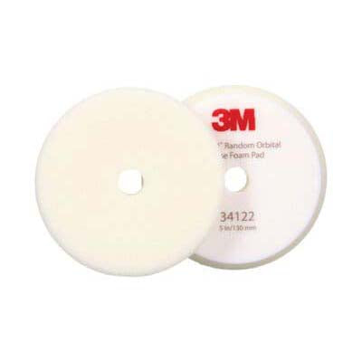 3M Perfect-It 34122 5 in Coarse Foam Random Orbital Compounding Pad - Hook-Loop, White — view 4