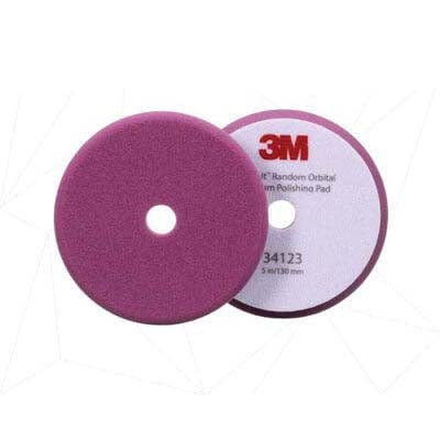 Perfect-It 34123 5 in Fine Foam Random Orbital Polishing Pad - Hook-Loop, Purple