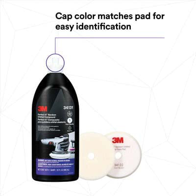 3M Products Perfect-It 34131 Random Orbital Compound, 1 qt Bottle, Liquid, White — view 3