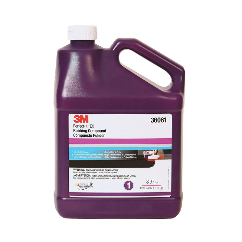3M Products Perfect-It 36061 EX AC Rubbing Compound, 1 gal Bottle, White, Liquid