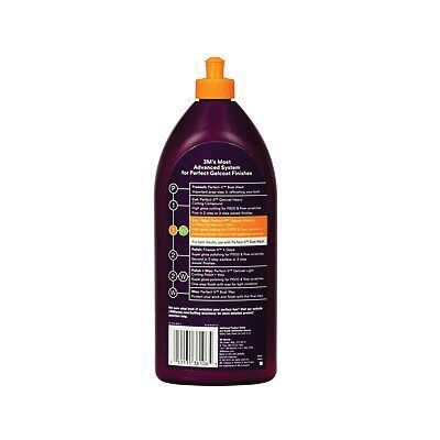 3M Products Perfect-It 36106 Gelcoat Medium Cutting Compound + Wax, 1 qt Bottle, White