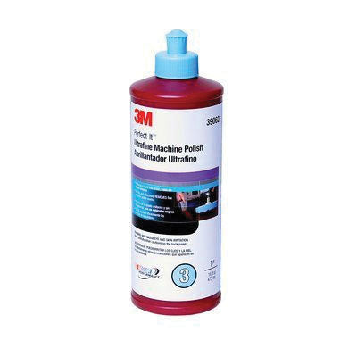 3M Products Perfect-It 39062 EX Ultrafine Machine Polish, 1 pt Bottle, Liquid, Blue, Polish