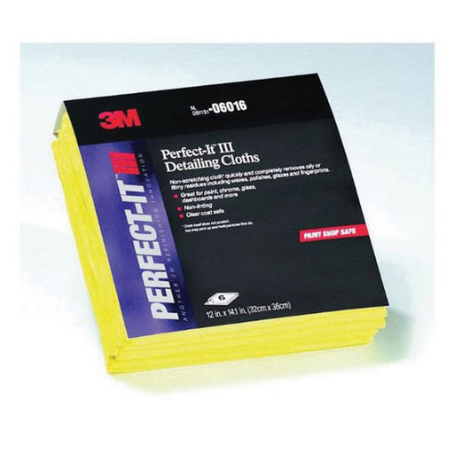3M Products Perfect-It 6016 Detailing Cloth, 12 x 14 in, Yellow