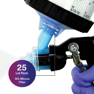 3M Products 16199 Standard and Large Disposable Cup Lid, Light Blue, Use With: 16023 Paint Preparati — view 2