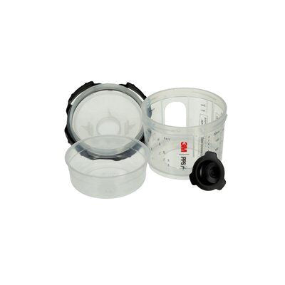 PPS 26028 Micro Spray Cup System Kit 90 mL with lids, liners, hard cup and sealing plugs