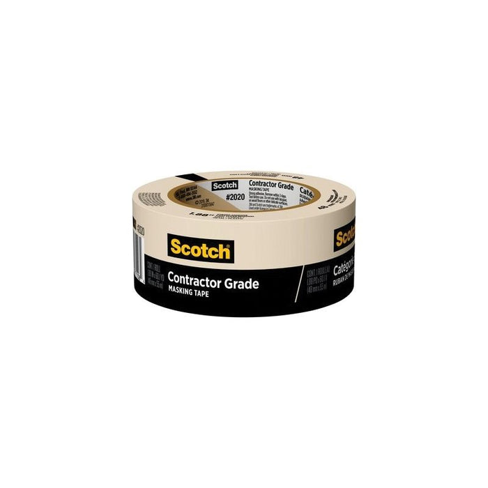 3M Products Scotch 2020-48MP Contractor-Grade Masking Tape, 60 yd L x 1.88 in W, Tan — view 3