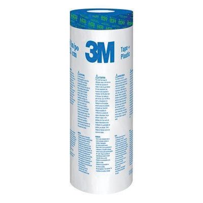 3M Products ScotchBlue 34067 PT2093EL-48 Series Indoor Pre-Taped Painter's Plastic, 48 in W x 30 yd