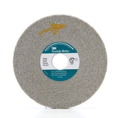 3M Products Scotch-Brite 05132 XL-WL Series Deburring Wheel, 6 in Dia, Fine Grade, 6000 rpm, Gray — view 3