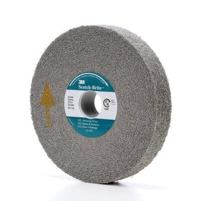 3M Products Scotch-Brite 05132 XL-WL Series Deburring Wheel, 6 in Dia, Fine Grade, 6000 rpm, Gray