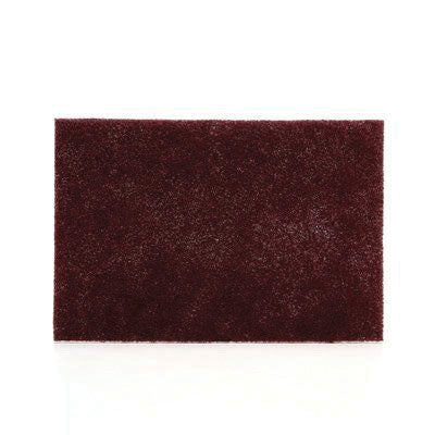 3M Scotch-Brite 7447 Hand Pad 6 x 9 in, 320/400 Grit, A Very Fine, Maroon