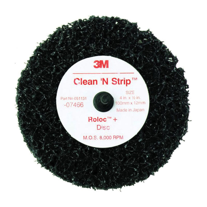 3M Products Scotch-Brite 07466 Non-Woven Quick-Change Clean and Strip Disc, 4 in Dia, 1/4 in Center